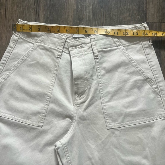 Abercrombie Kids Cream Adjustable Waist Mid Waist Wide Leg Cargo Pants long17/18 - Picture 12 of 13
